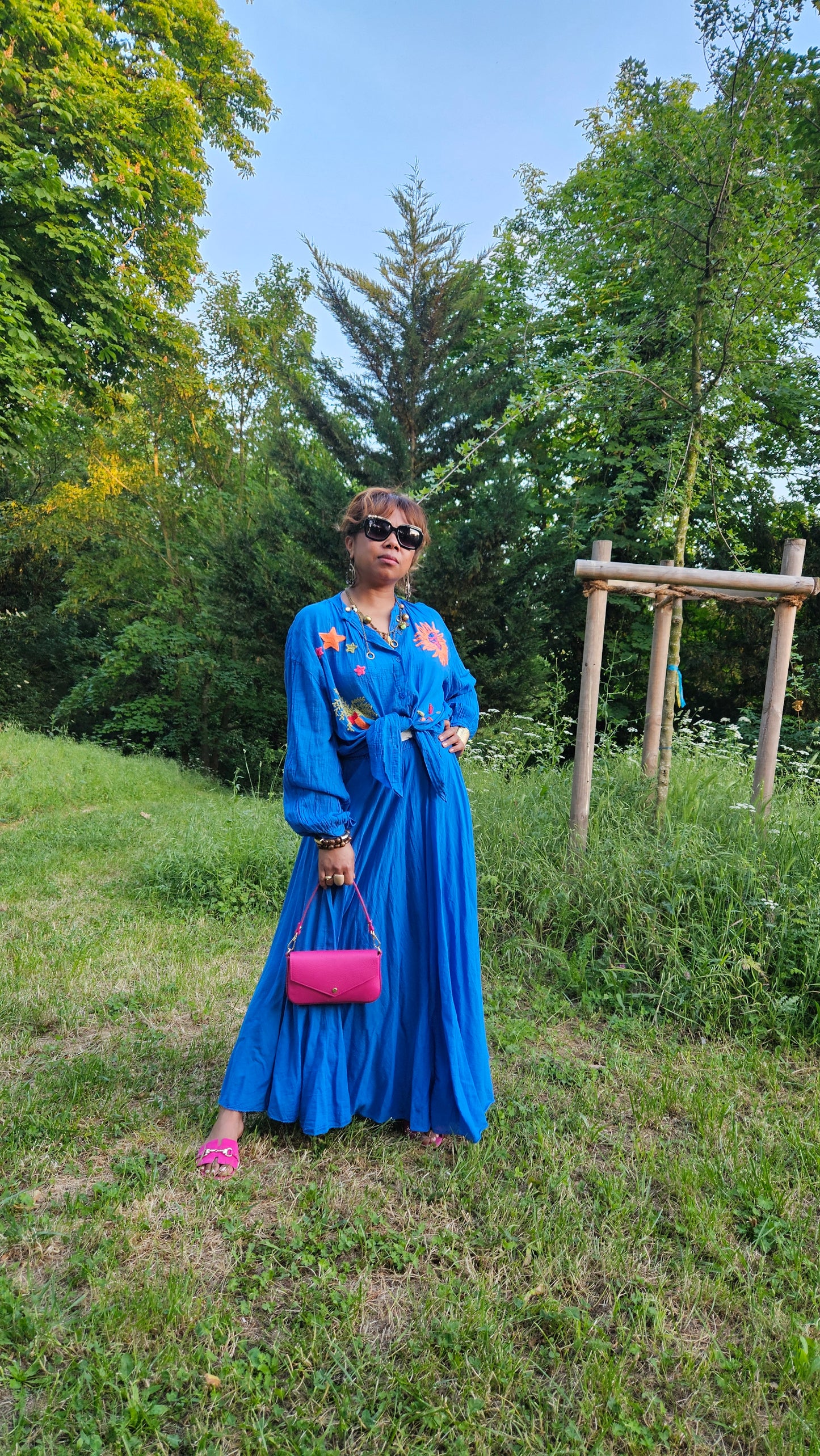 Blouse bleu roi Sally