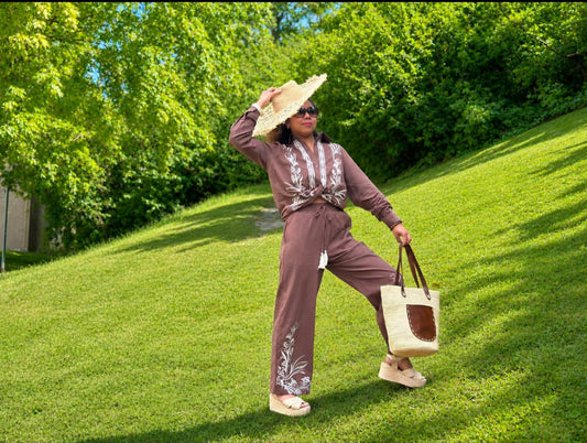 Ensemble blouse et pantalon Miraya