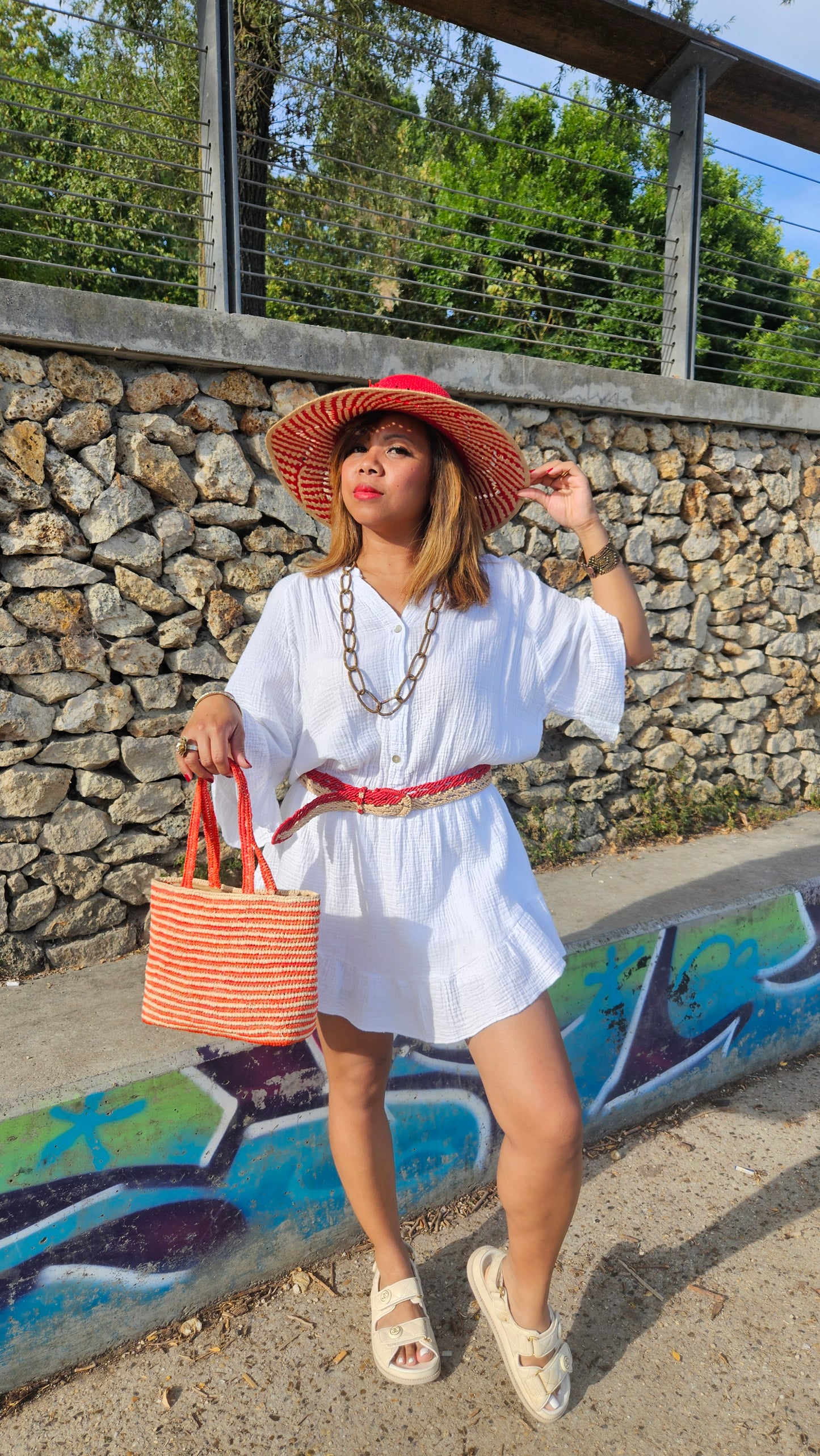 Combishort en gaz de coton LYLY