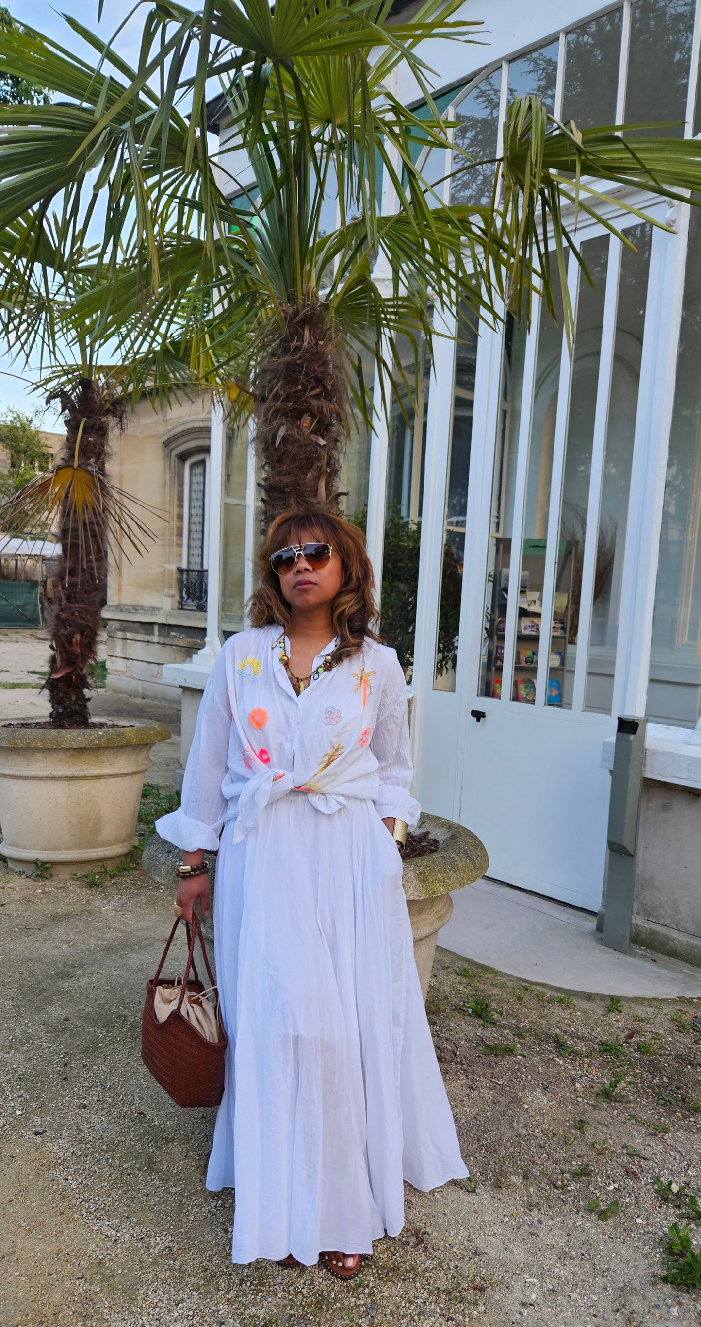 Blouse blanche broderie Lety