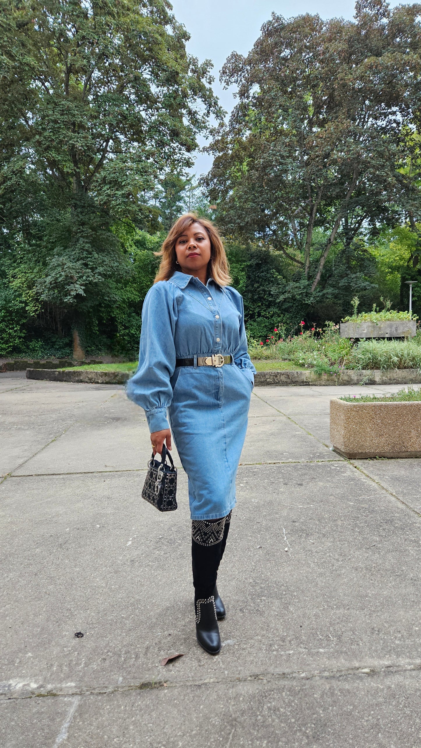 Robe en jean bleu ciel Stella