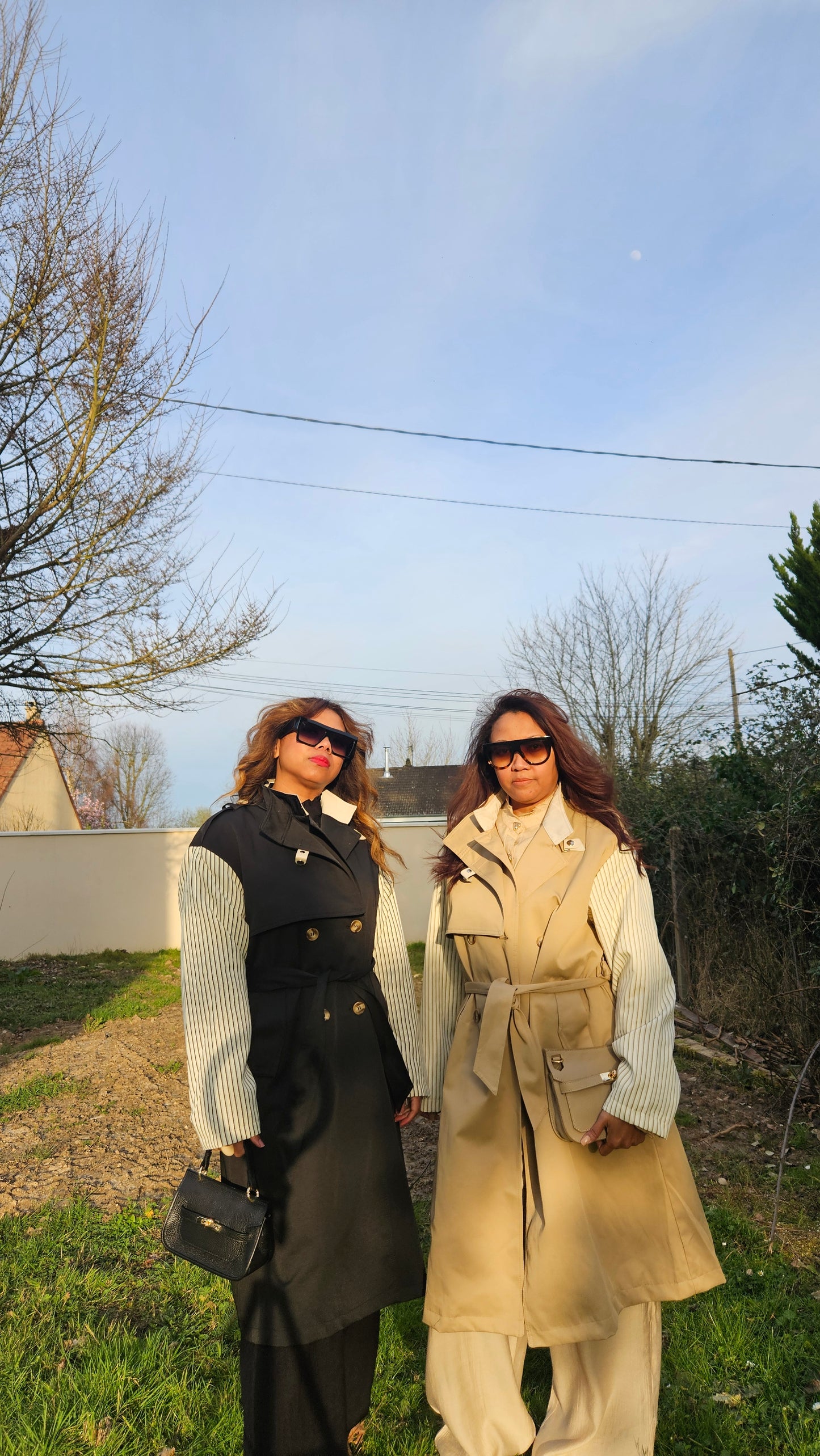 Trench beige ou noir Sandy