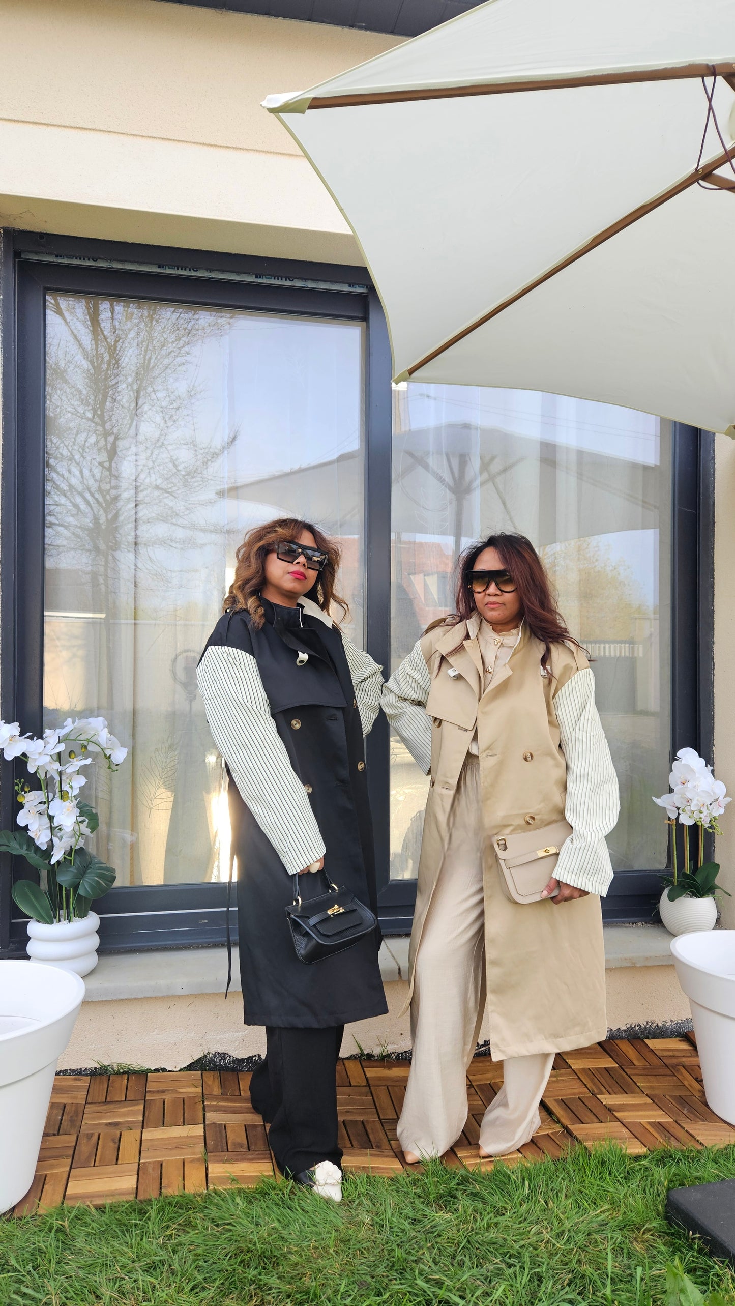 Trench beige ou noir Sandy