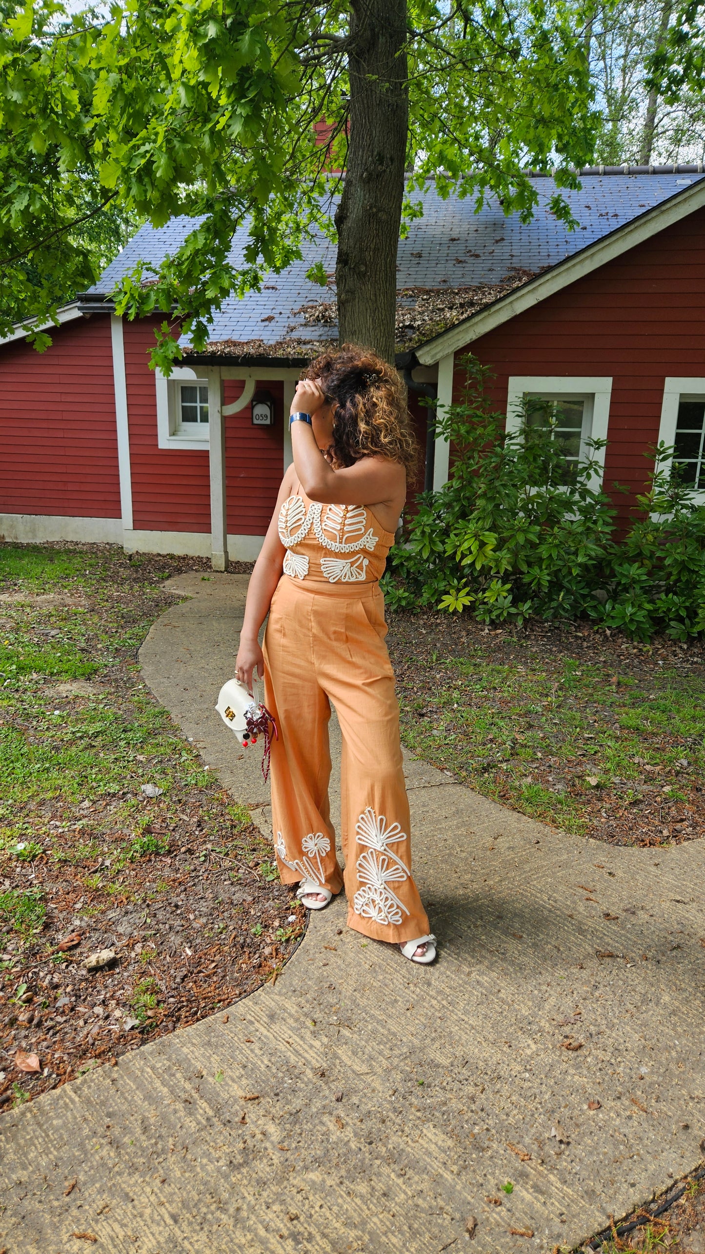 Ensemble terracota avec broderie Suzy