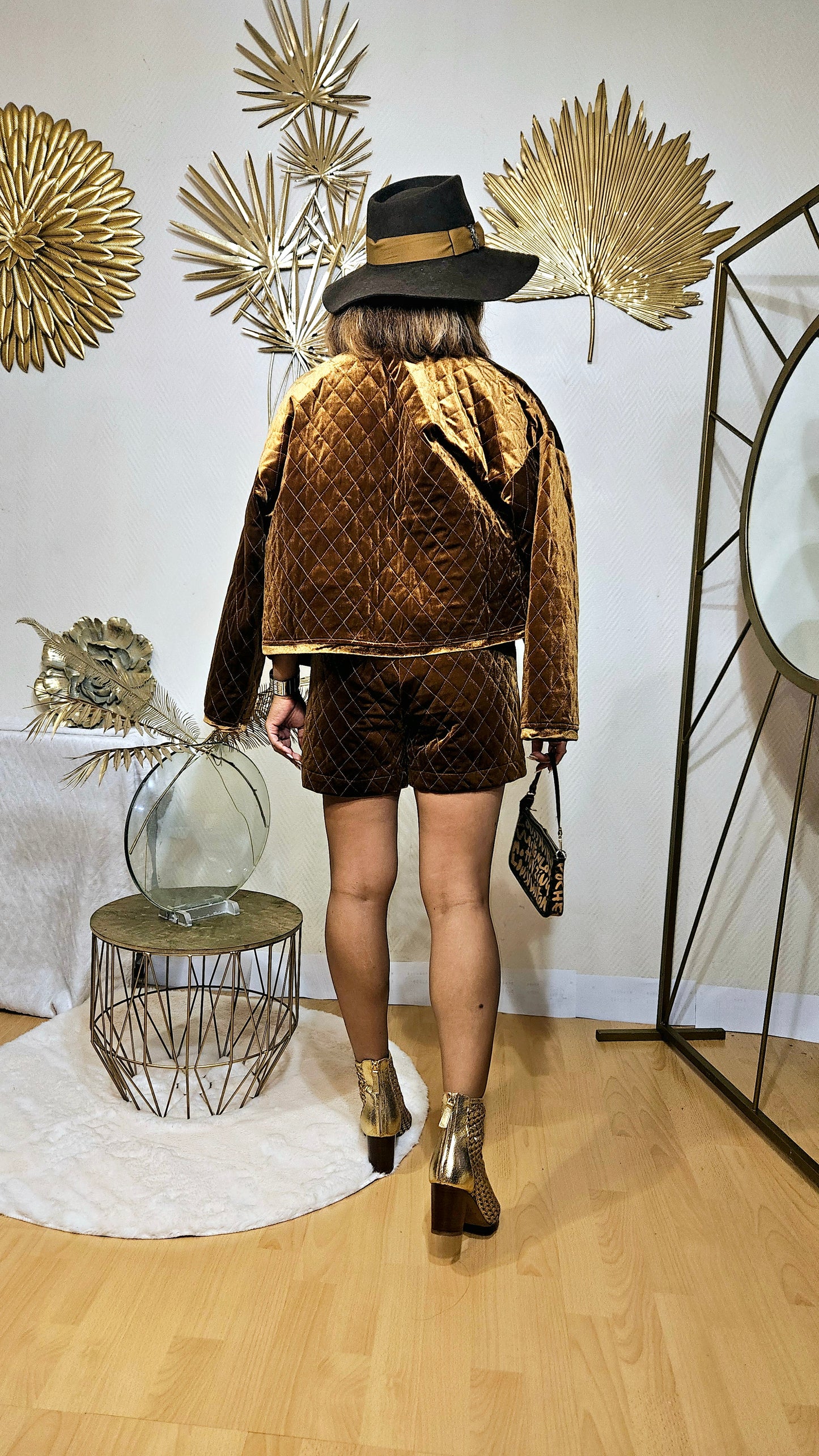 Ensemble veste et short Louna camel