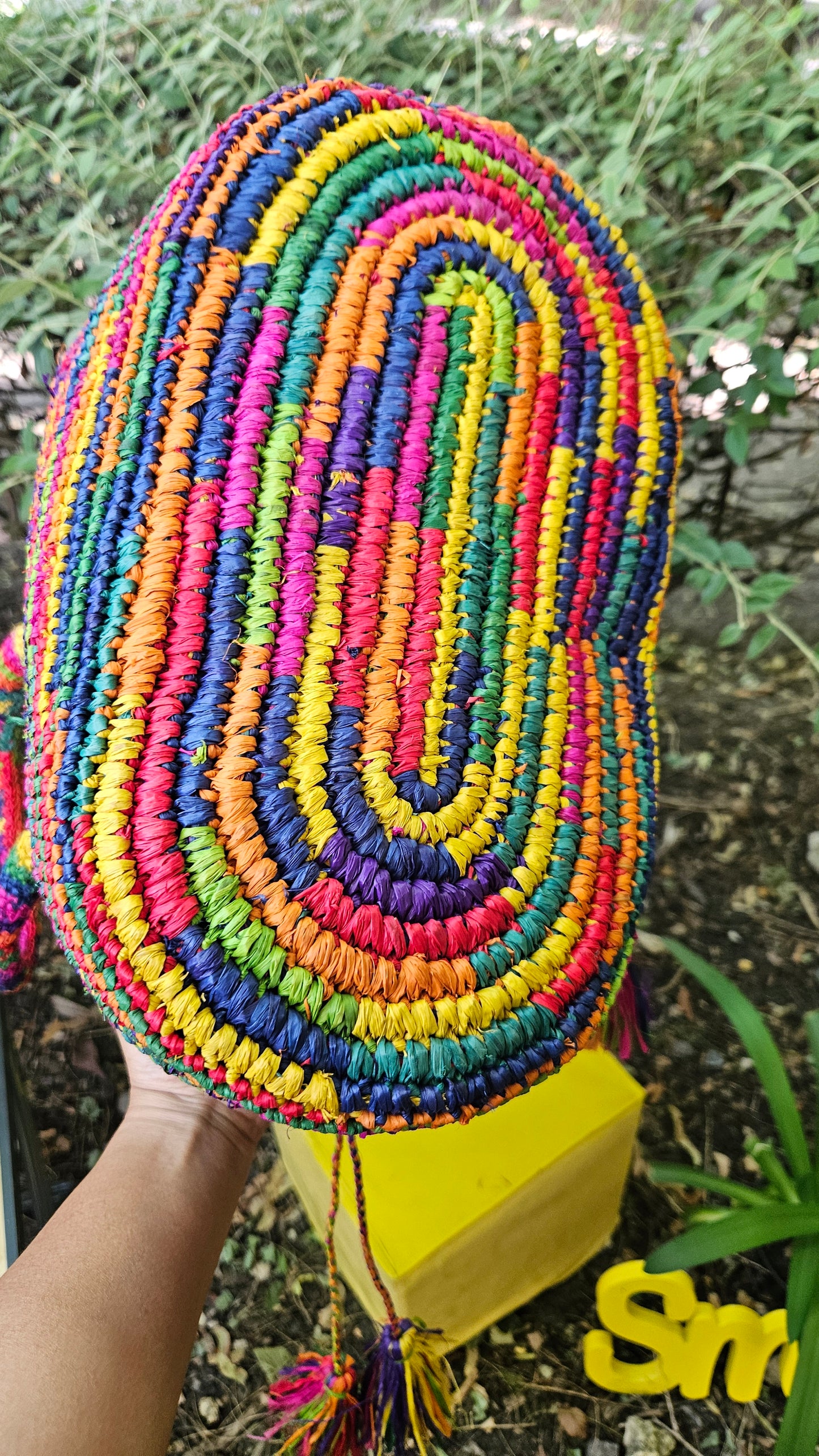 Sac raphia GM multicolore Vero