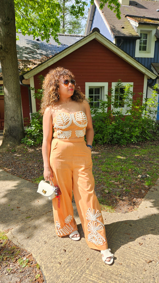 Ensemble terracota avec broderie Suzy