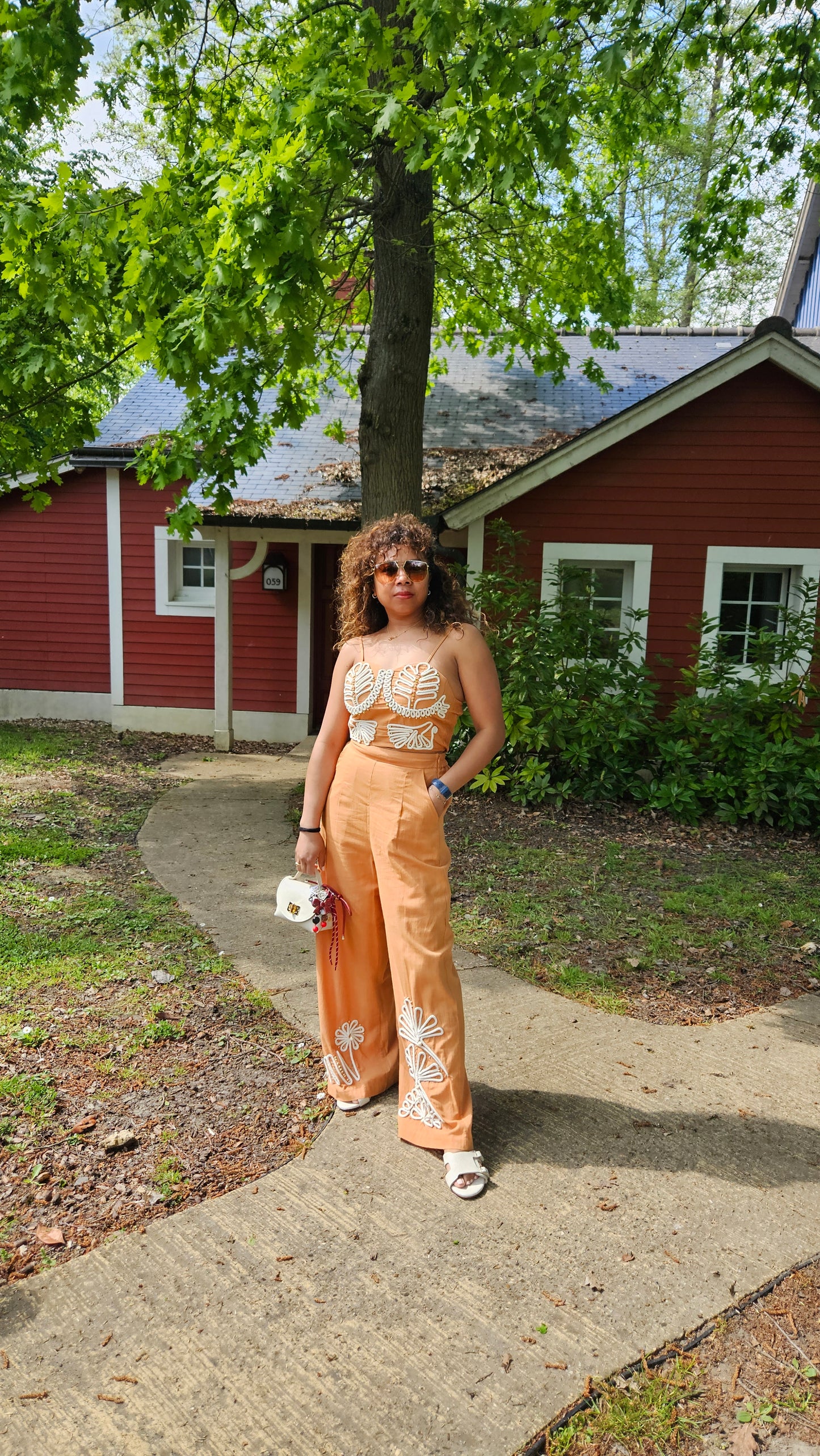 Ensemble terracota avec broderie Suzy