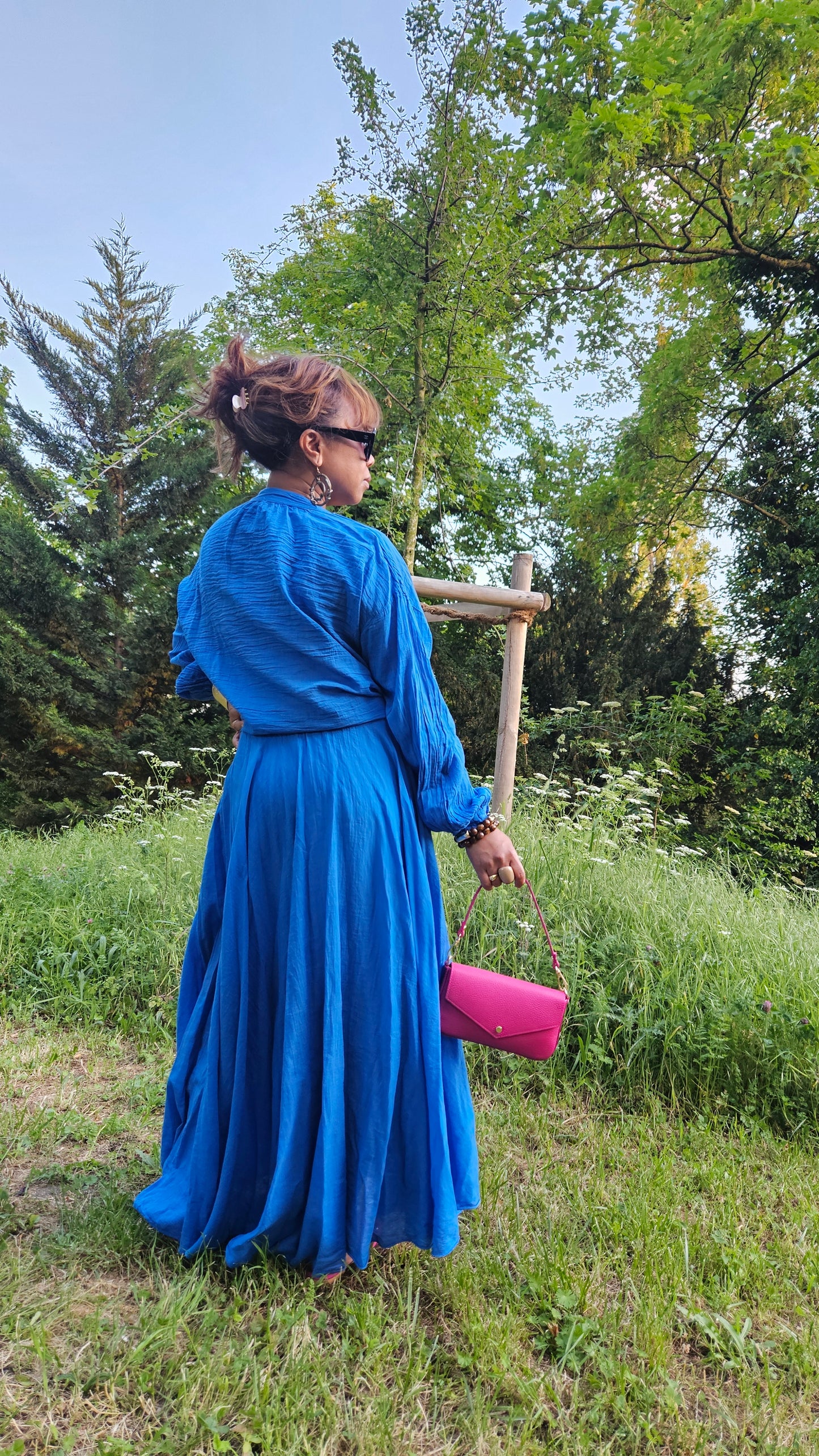 Blouse bleu roi Sally